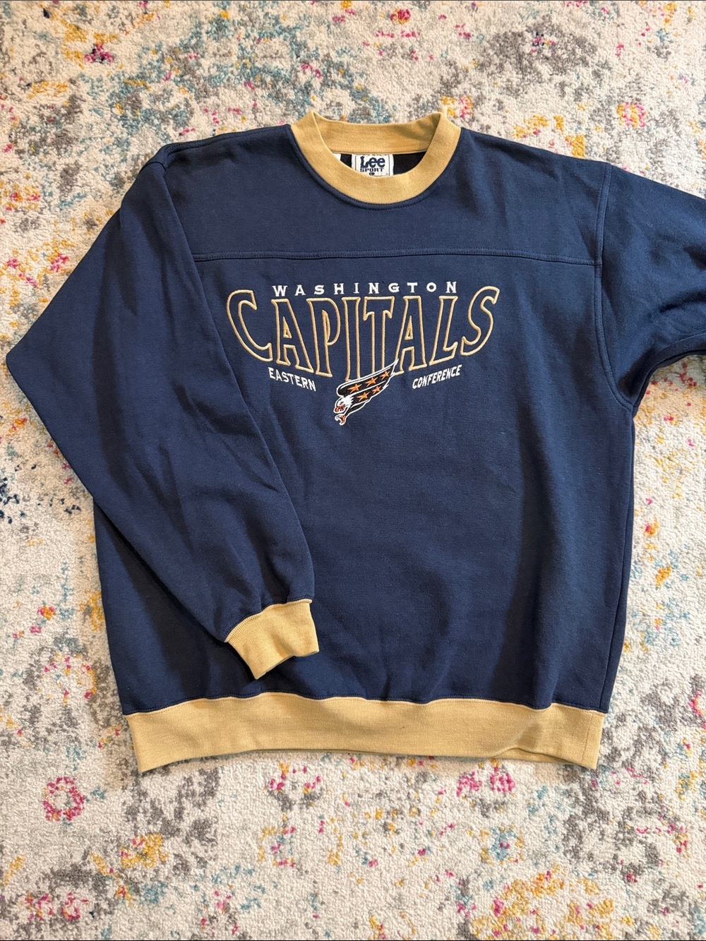 Lee Washington Capitals Navy Crewneck